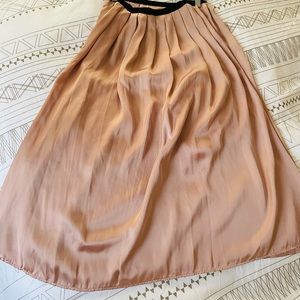 Urban outfitters satin rose midi skirt